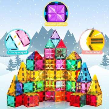 Palano Magnetic Tiles 100PCS for Kids Creative Play