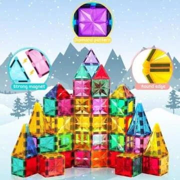 Palano Magnetic Tiles 100PCS for Kids Creative Play
