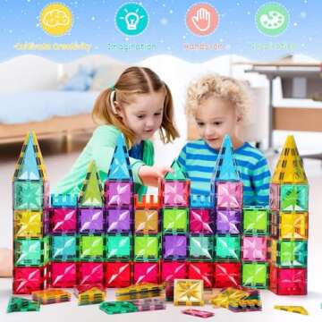 Palano Magnetic Tiles 100PCS for Kids Creative Play