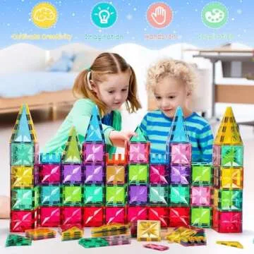 Palano Magnetic Tiles 100PCS for Kids Creative Play