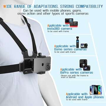 Mobile Phone Chest Harness for VLOG & POV Shooting