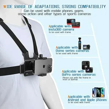 Mobile Phone Chest Harness for VLOG & POV Shooting