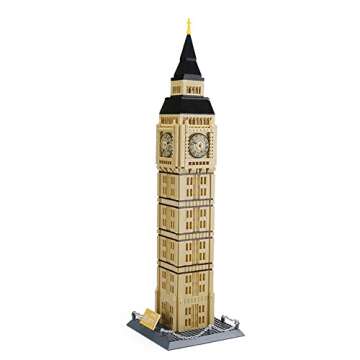 Apostrophe Games Big Ben Building Block Set (1,664 Pieces) London's Big Ben Clock Tower Famous Landmark Series - Architecture Model for Kids and Adults