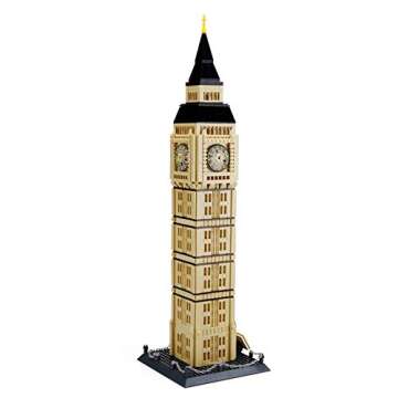 Apostrophe Games Big Ben Building Block Set (1,664 Pieces) London's Big Ben Clock Tower Famous Landmark Series - Architecture Model for Kids and Adults
