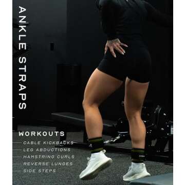 Gymreapers Ankle Straps (Pair) For Cable Machine Kickbacks, Glute Workouts, Lower Body Exercises - Adjustable Leg Straps with Neoprene Padding (Ranger Green, Pair)