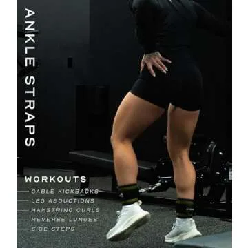 Gymreapers Ankle Straps (Pair) For Cable Machine Kickbacks, Glute Workouts, Lower Body Exercises - Adjustable Leg Straps with Neoprene Padding (Ranger Green, Pair)