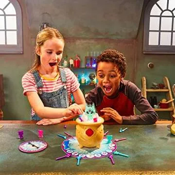 Magic Mixies Potion Game, Place The Magic Ingredients Into The Cauldron and Make The Mixie Pop Up to Win