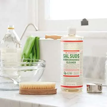 Dr. Bronner's - Sal Suds Biodegradable Cleaner (16 Ounce, 2-Pack) - All-Purpose Cleaner, Pine Cleaner for Floors, Laundry & Dishes, Concentrated, Cuts Grease & Dirt, Powerful Cleaner, Gentle