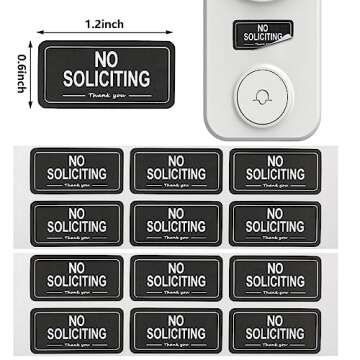 No Soliciting Sign for House,12 Pack No Soliciting Sign Sticker, No Soliciting Sign for Home/Office/...
