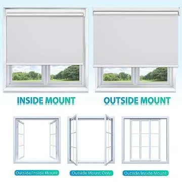 Allesin Motorized Roller Blinds with Remote Control for Windows, Blackout Smart Roller Shade, Battery Powered Electric Smart Blind (White,H72 x W34)