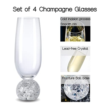 Hanjue Lead-free Champagne Glasses Set of 4