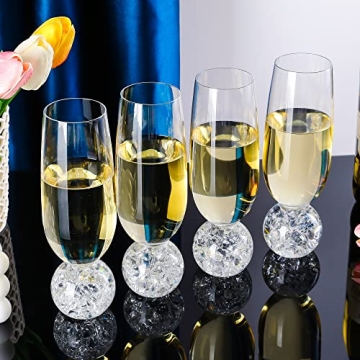 Hanjue Lead-free Champagne Glasses Set of 4