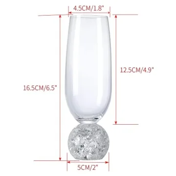 Hanjue Lead-free Champagne Glasses Set of 4