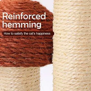 Cat Scratching Post, Mushroom Claw Scratching Post for Kitty, Natural Sisal Cat Scratchers Pole, 15x12 Inch Cat Interactive Toys