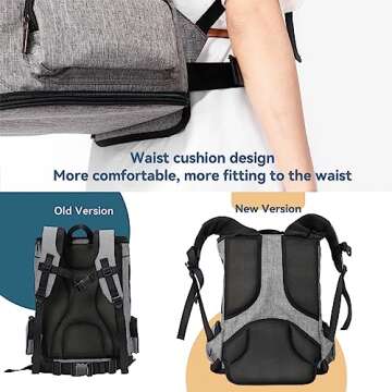 Petsfit Pet Backpack Carrier with Upgrade Waist Cushion Design to Better Fit The Waist, Suitable for Small and Medium Cats, and Rabbits up to 18 Pounds