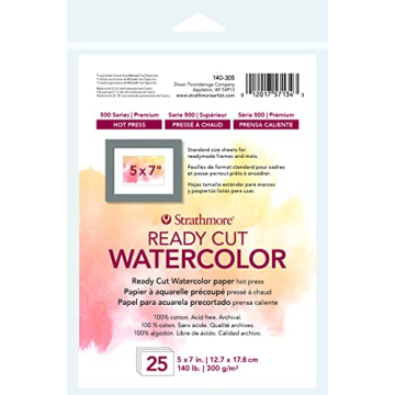 Strathmore 500 Series Ready Cut Watercolor Paper 5x7
