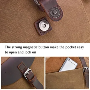 Waterproof Canvas Genuine Leather Oversized Travel Duffel Bag