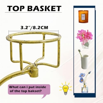 ICCTUO Vintage Hand Towel Holder with Candle for Elegance