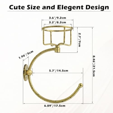 ICCTUO Vintage Hand Towel Holder with Candle for Elegance