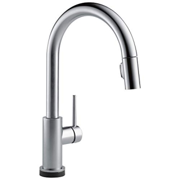 Delta Faucet Trinsic VoiceIQ Touchless Kitchen Faucet with Pull Down Sprayer, Smart Faucet, Alexa an...