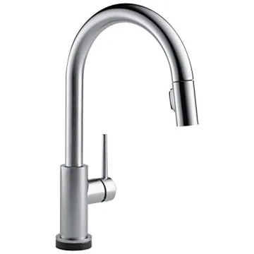 Delta Faucet Trinsic VoiceIQ Touchless Kitchen Faucet with Pull Down Sprayer, Smart Faucet, Alexa an...