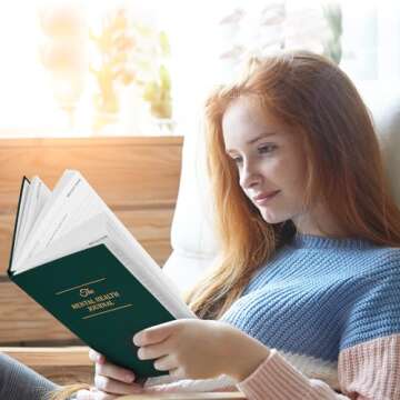 Mental Health Journal, Anxiety & Guided Journal for Women, 91 Days Self-Care Journal to Practice Positive Thinking, ADHD Planner with Mood Tracker (A5 Size)-Dark Green