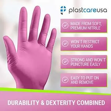 PlastCare USA Small Nitrile Exam Gloves Latex Powder Free