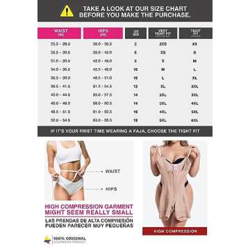 Salome Fajas Colombianas Shapewear for Women Postparto and Postsurgery Reductoras y Moldeadoras Black XL