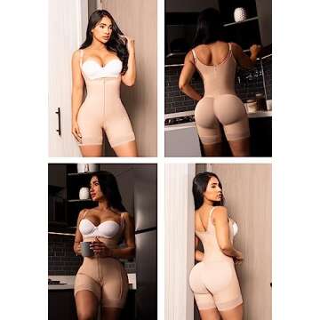 Salome Fajas Colombianas Shapewear for Women Postparto and Postsurgery Reductoras y Moldeadoras Black XL