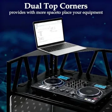 Portable DJ Booth with Customizable Scrims and Carry Bag