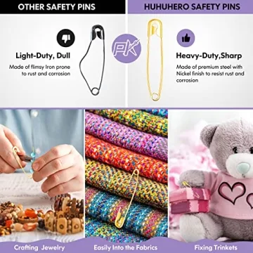 Safety Pins Assorted Pack - 340 Durable, Versatile Pins