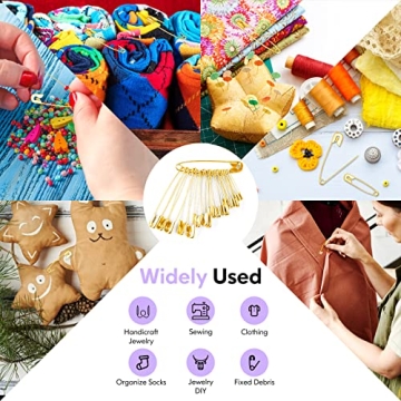 Safety Pins Assorted Pack - 340 Durable, Versatile Pins