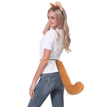 Soul Young Faux Fur Cat Ears & Tail Costume Set for All Ages