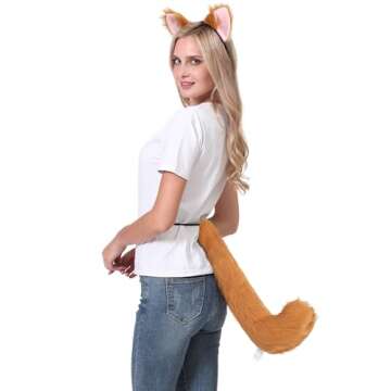 Soul Young Faux Fur Cat Ears & Tail Costume Set for All Ages
