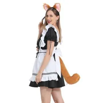 Soul Young Faux Fur Cat Ears & Tail Costume Set for All Ages