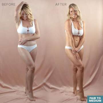 Tanning Lotion Self Tanner Kit - USA Made with Organic & Natural Ingredients, Self Tanning Lotion Fa...