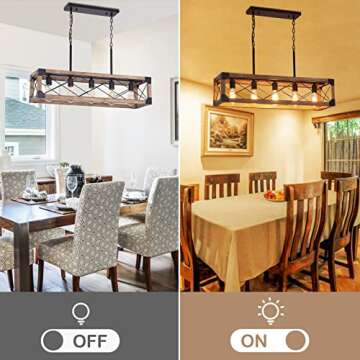 Bribyit Farmhouse Kitchen Island Lighting for Home Decor