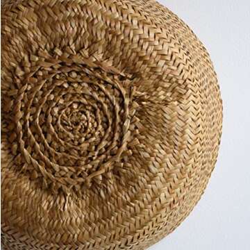 Medium Woven Seagrass Belly Basket for Stylish Storage