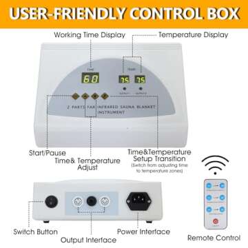 Vanell Infrared Sauna Detox Blanket - 75" Body Heat