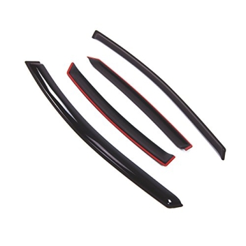 TuningPros Custom-Fit Window Vent Visors for Dodge Dart 2013-2016 | Smoke Tinted Deflectors