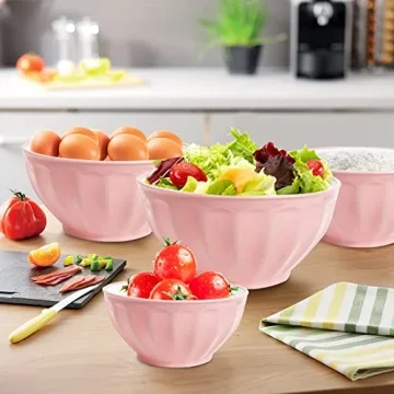 JCXivan Stylish Mixing Bowls Set with Lids - 4 Piece