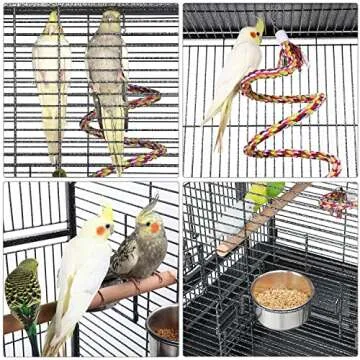Spacious Yaheetech Rolling Bird Cage for Parrots & Budgies