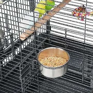 Spacious Yaheetech Rolling Bird Cage for Parrots & Budgies
