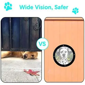 2 Packs Qlvily Dog Fence Window, 12.4" Acrylic Dome Dog Fence Peek Window, Pet Supply, Clear View Dome Pet Peek Window, for Dog Cat