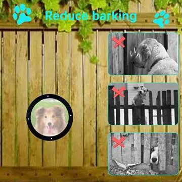 2 Packs Qlvily Dog Fence Window, 12.4" Acrylic Dome Dog Fence Peek Window, Pet Supply, Clear View Dome Pet Peek Window, for Dog Cat