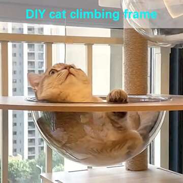 2 Packs Qlvily Dog Fence Window, 12.4" Acrylic Dome Dog Fence Peek Window, Pet Supply, Clear View Dome Pet Peek Window, for Dog Cat