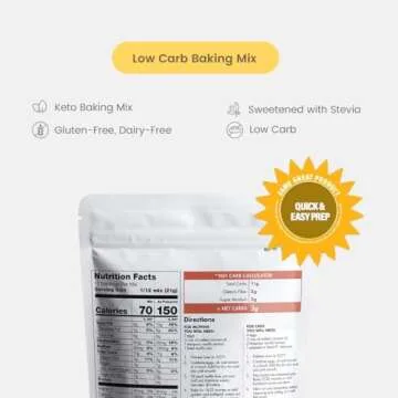 Good Dees Low Carb Baking Mix, Carrot Muffin & Cake Mix, Keto Baking Mix, No Sugar Added, Gluten Free, Dairy-Free, Diabetic (Pack of 1)