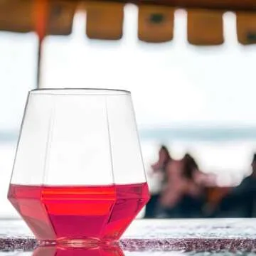 24 Count Elegant Unbreakable Stemless Plastic Glasses