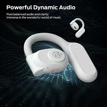 BUGANI Open Ear Headphones, Wireless Bluetooth Headphones with HiFi Stereo Sound, ENC Clear Talk, 30H Playtime, IPX5 Waterproof, Open Ear Earbuds for Fitness Home Workouts