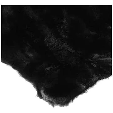 Luxurious Lith Home Faux Rabbit Fur Area Rug 6x6 ft